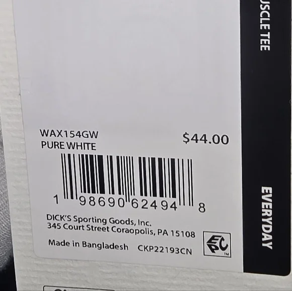 NWT Women's Calia White Sleeveless Muscle Tank Top Size: Medium - Picture 6 of 6